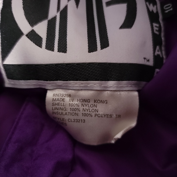 CIMA Skiwear Snowboard High Waisted Pants Purple Woman's Sz 10 - Picture 8 of 9